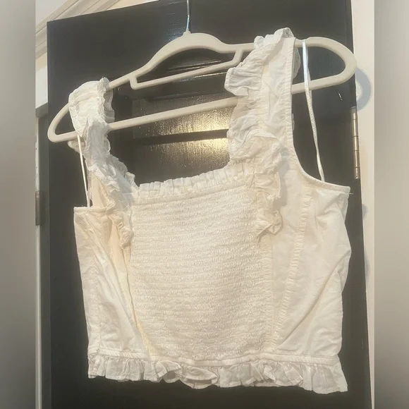 1. State Cropped Ruffle Tank - Picture 3 of 4